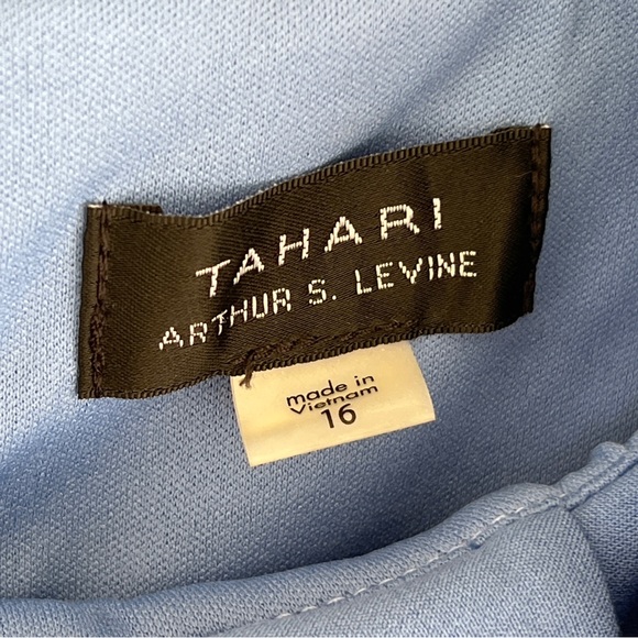 Tahari 16 retro dress blue Jackie O style plus size - Picture 5 of 9